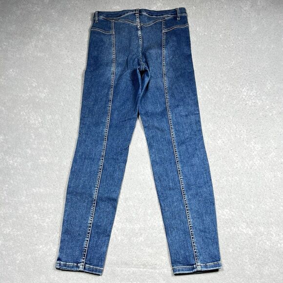 Free People We The Free Skinny Jeans Size 29 Medium Wash Retro 80s Y2K - Picture 9 of 12